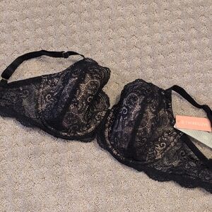 ThirdLove 24/7 Memory Foam Lace Bralette Black 34f NWT
